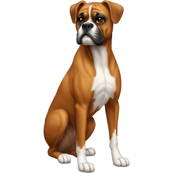  boxer dog full body emoji