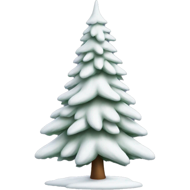  actual white fir christmas tree isolated.  emoji