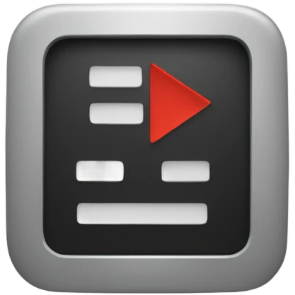 Video play button youtube like black emoji