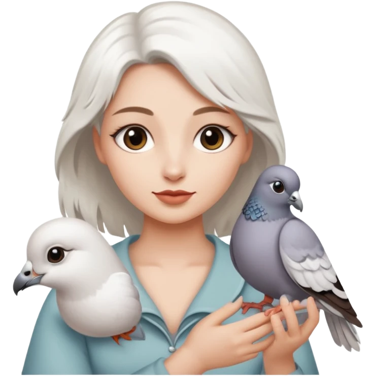 jackieshauna holding a pigeon emoji