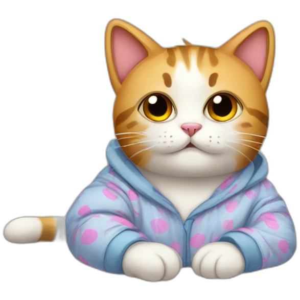 cat in pijama emoji