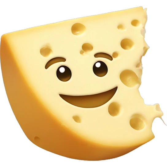 cheese with a big smile emoji