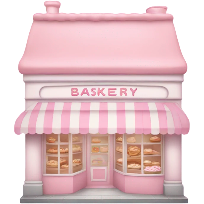 pastel pink and white bakery shop emoji