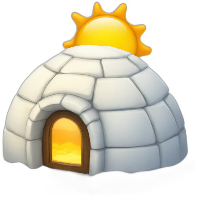 igloo sun on top  emoji