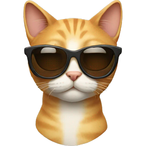Cat with sunglasses emoji