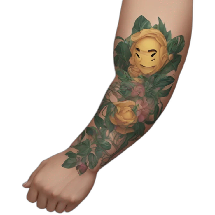 arm with tattos emoji
