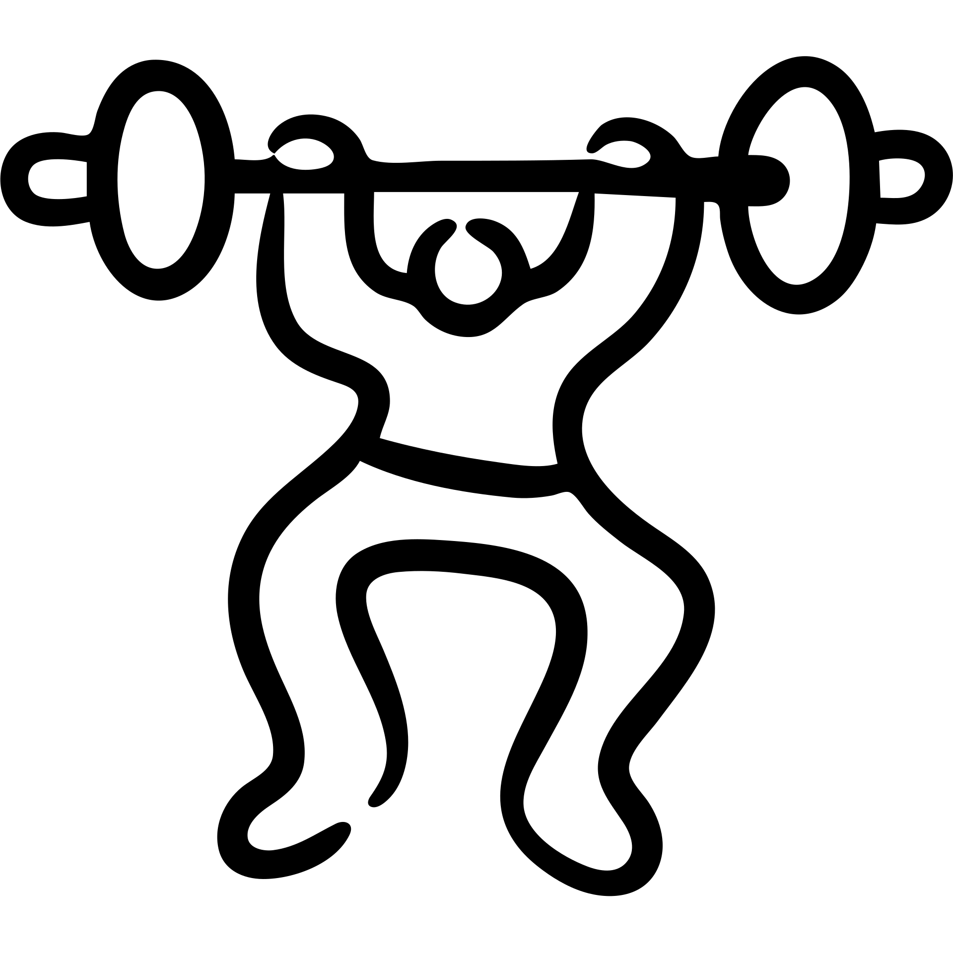gym icon, hand-drawn black outlined style emoji