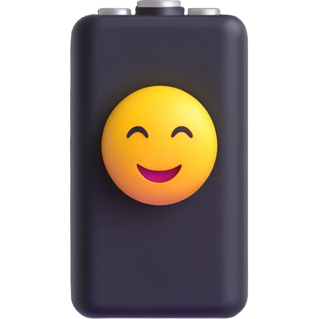 3D battery charge emoji, 40% charged emoji
