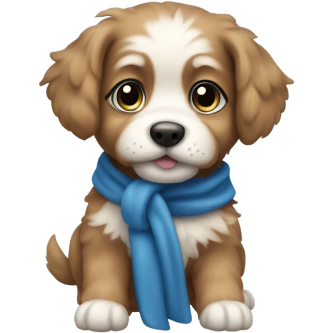 Blue puppy emoji