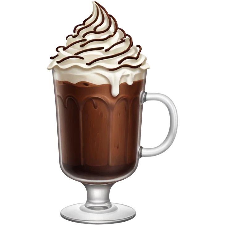 iced chocolate in fancy cup emoji
