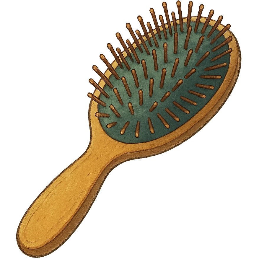 ghibli style hairbrush emoji