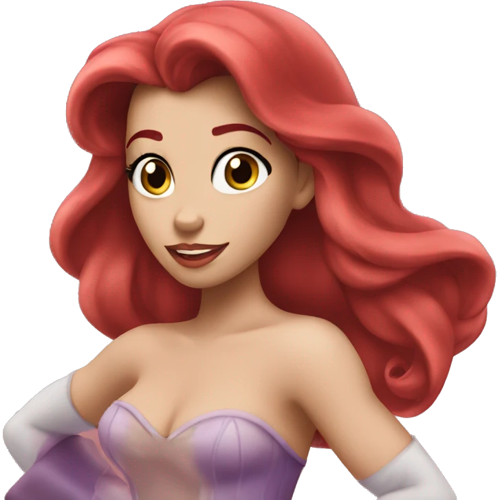 Ariel Disney with just upper body emoji