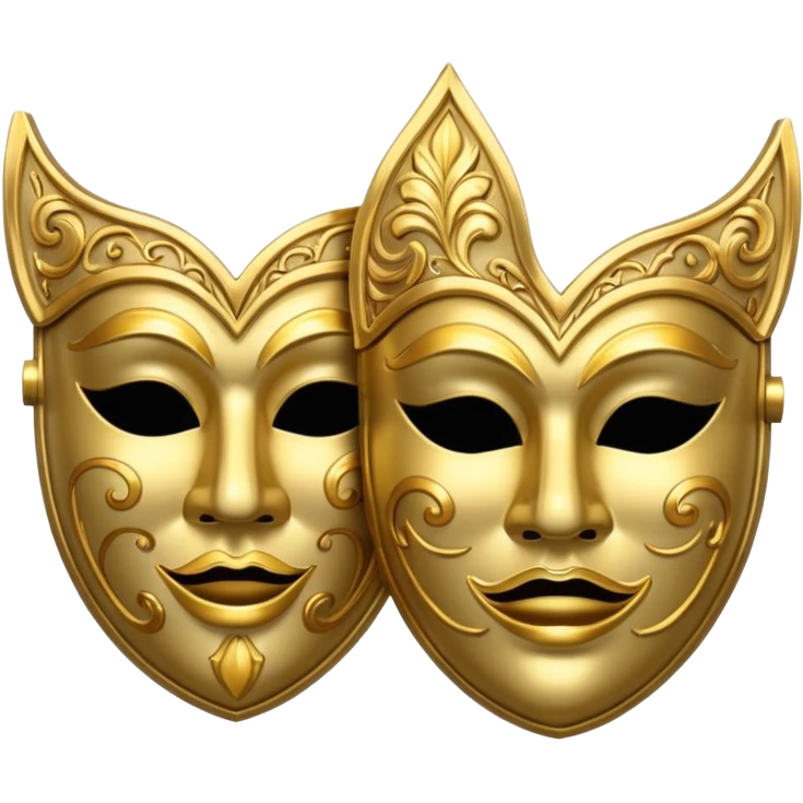 Tragedy and comedy mask emoji