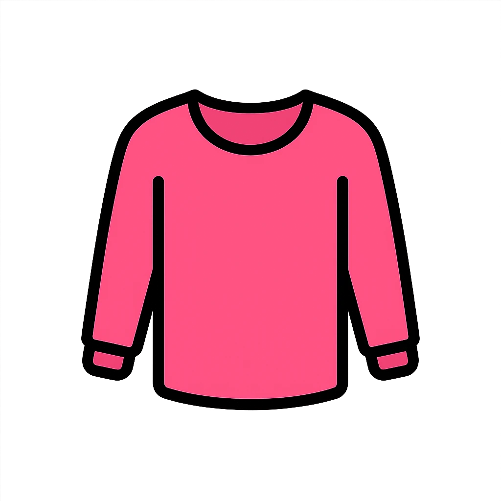 long-sleeve pink shirt icon emoji