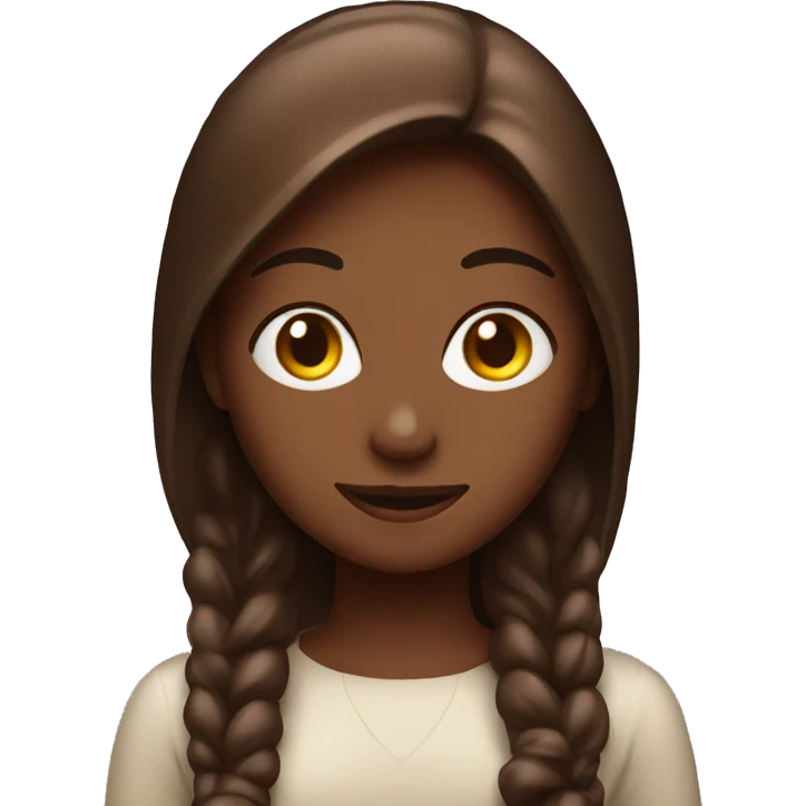 Young women with chocolate  emoji