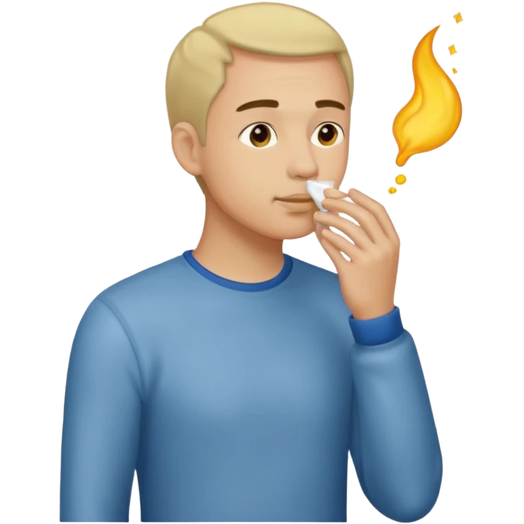 ligth man smelling full body emoji