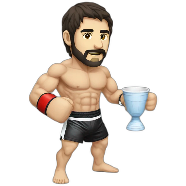 zabit magomedsharipov mma boxer with cup emoji