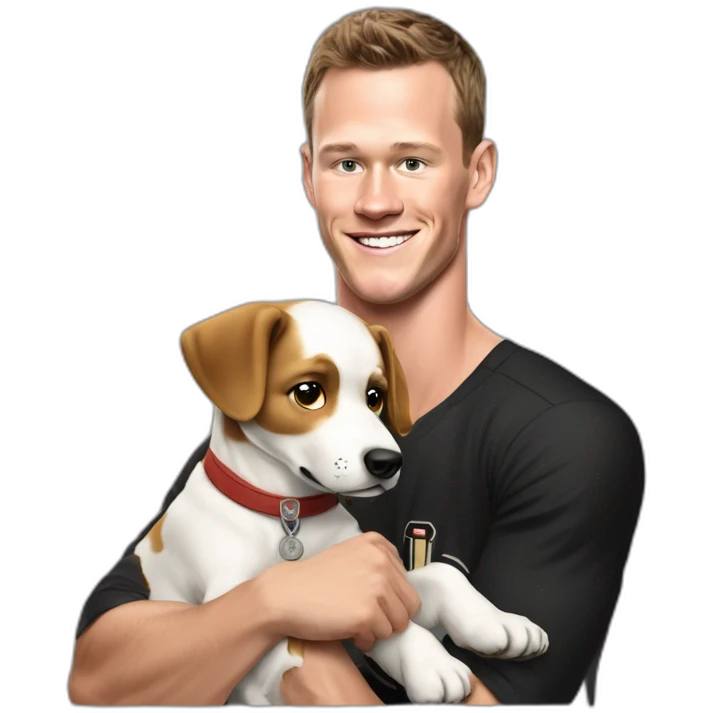 Jonathan Toews playing with a puppy emoji