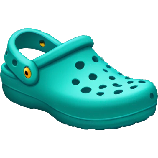 Teal crocs emoji