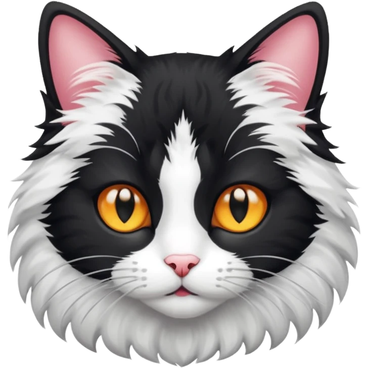 black and white cat emoji