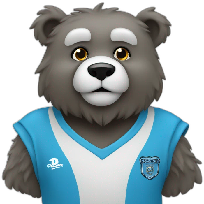 Dublin mascot  blue bear emoji