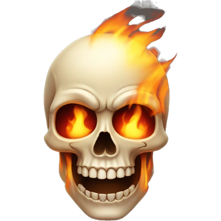 skull with fire emoji