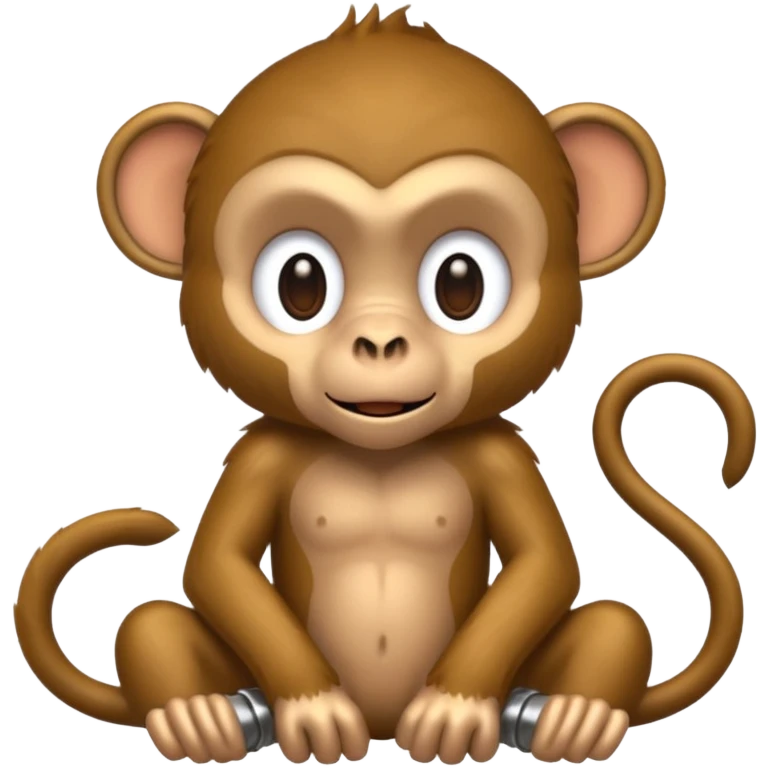 Monkey with metal spine emoji