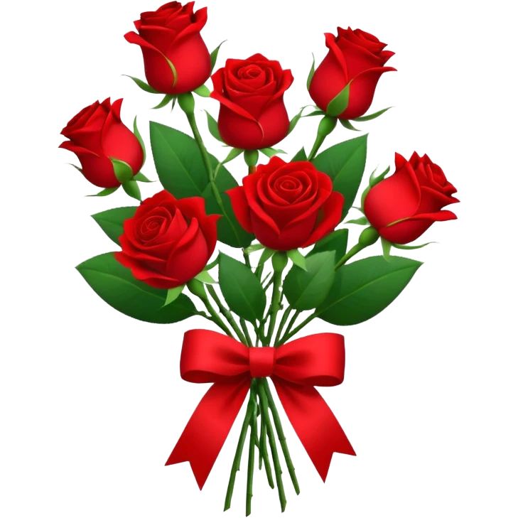 bouquet of 5 roses emoji