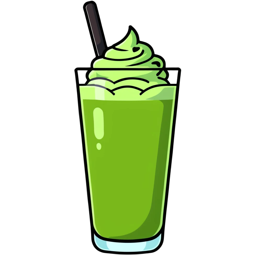 Iced matcha latte emoji