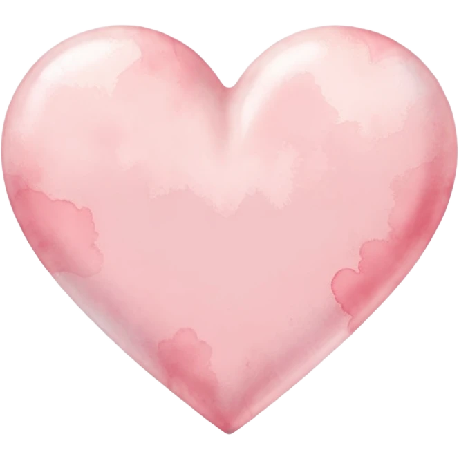 pastel heart with a soft watercolor wash emoji