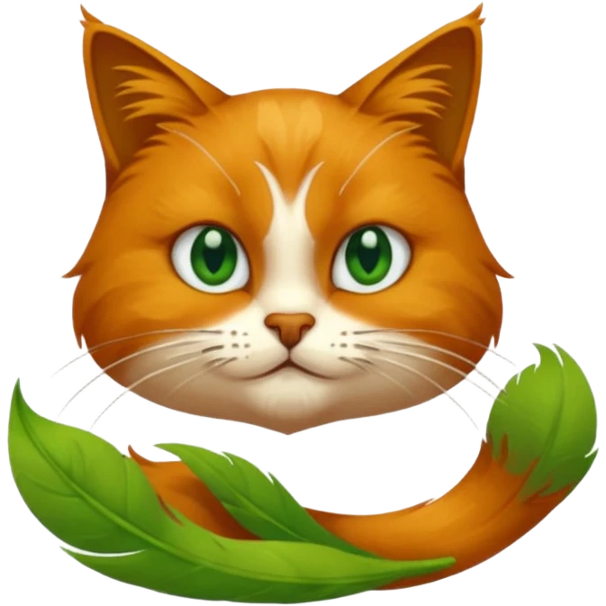 Chat roux qui saute dans la peinture emoji