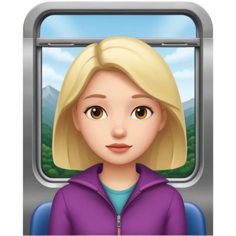Girl in the train emoji