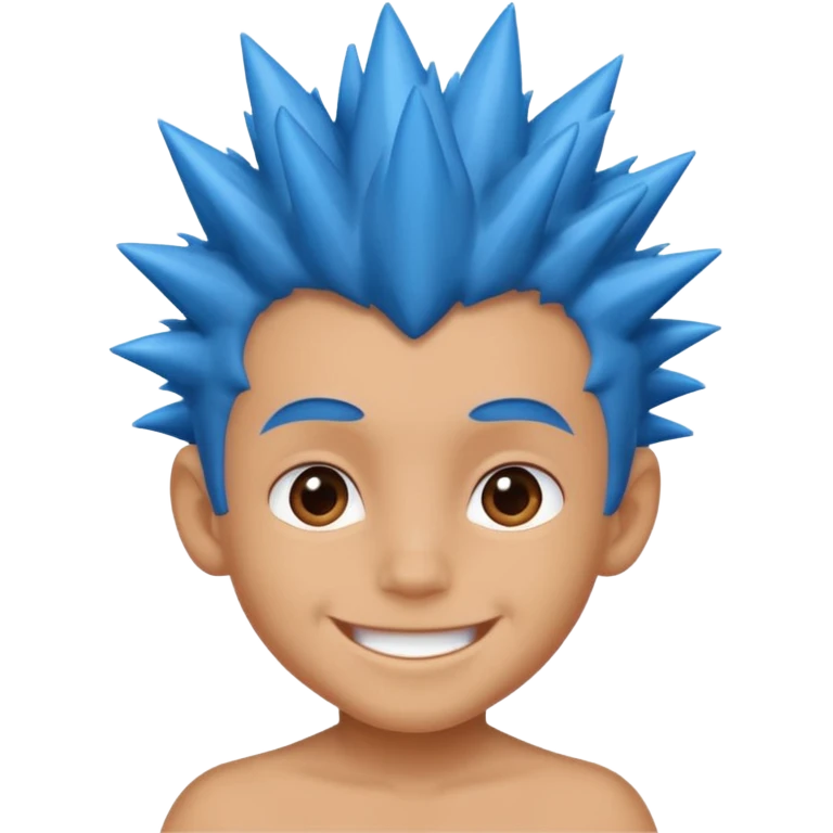 blue spiky haired kid  emoji