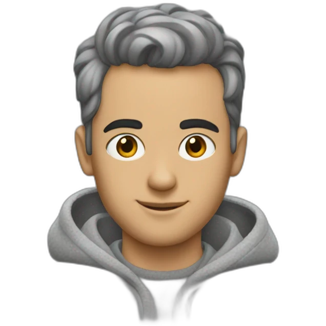 alexandre avec un pull gris emoji