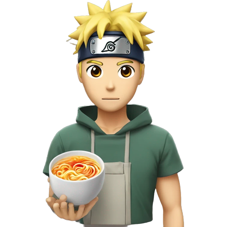 Naruto mangeant un ramen emoji