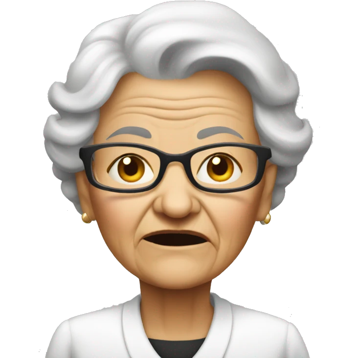 Mean old lady emoji