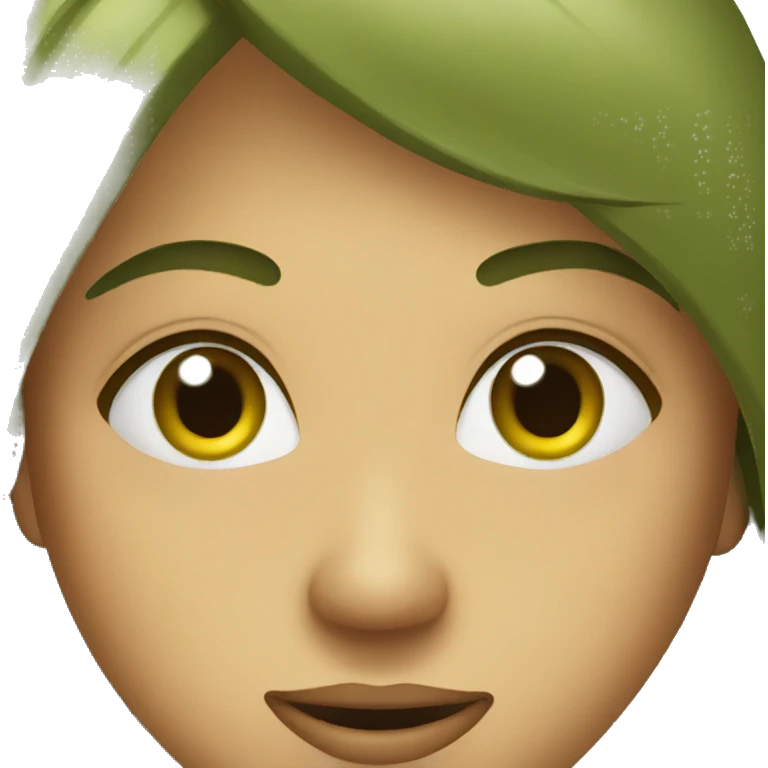 Olive face emoji