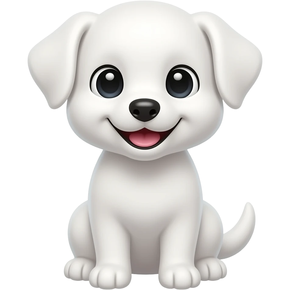 Cucciolo biancaneve nano sorridente emoji