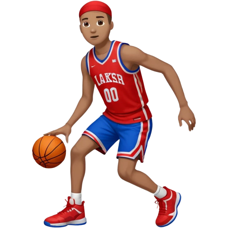 basketball player (#00A3E0) and red (#F9423A) emoji