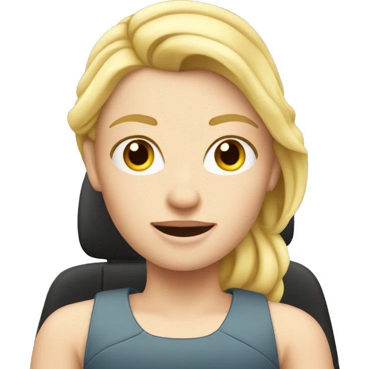 blond white girl driving car  emoji