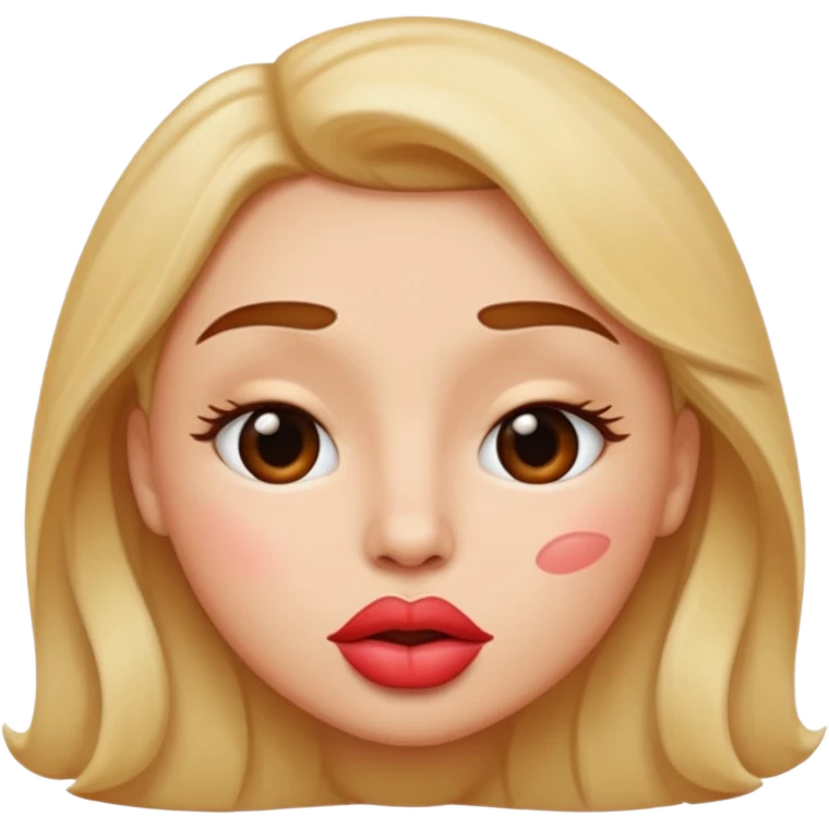kissy face with lips facing downward emoji