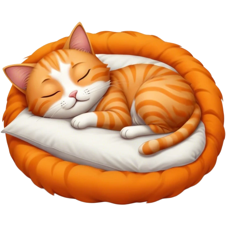 sleepy cat in human bed emoji