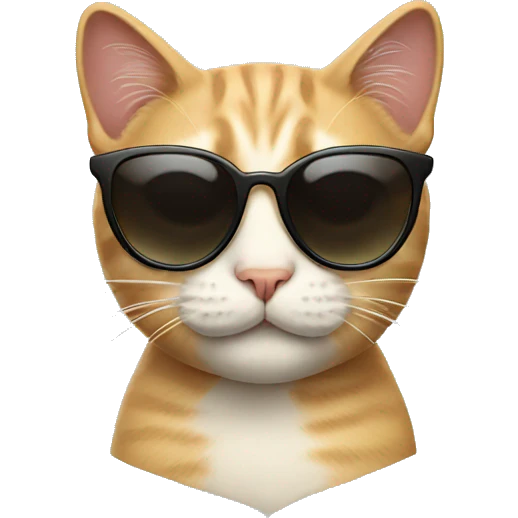 Cat with sunglasses emoji