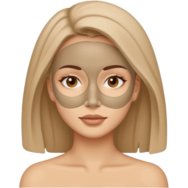 women beauty facial clay mask emoji