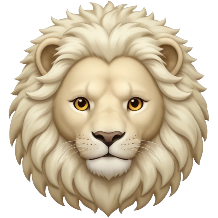 white lion with light brown eyes emoji