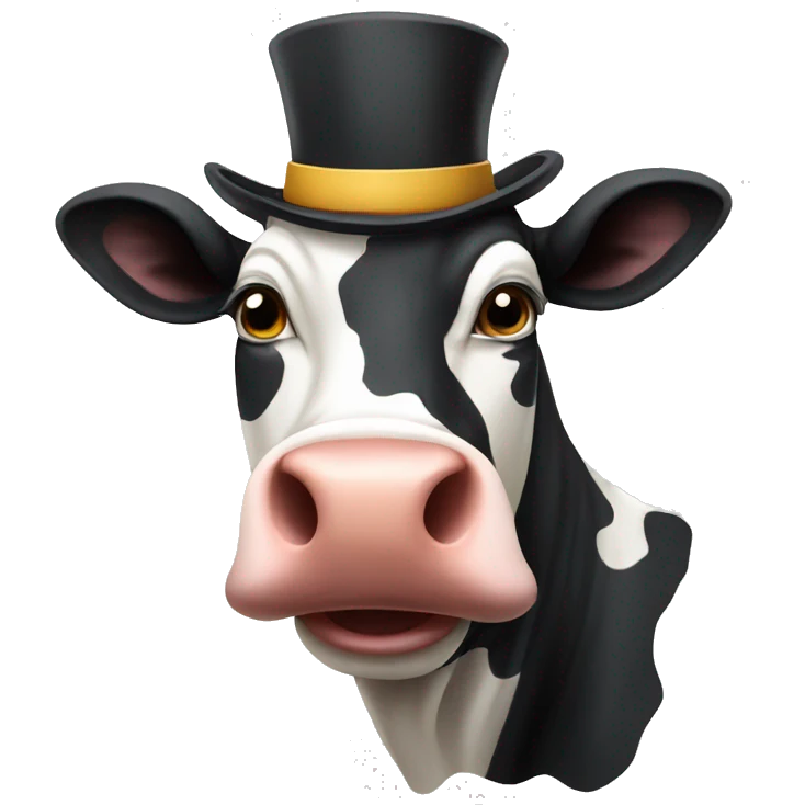 Cow clown emoji