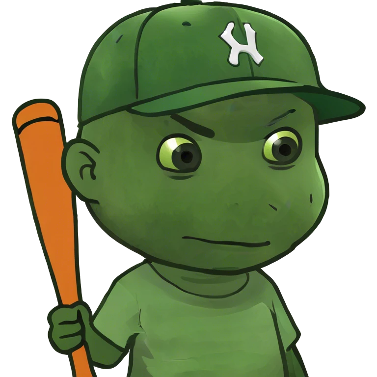 Little boy holding the bass bat emoji