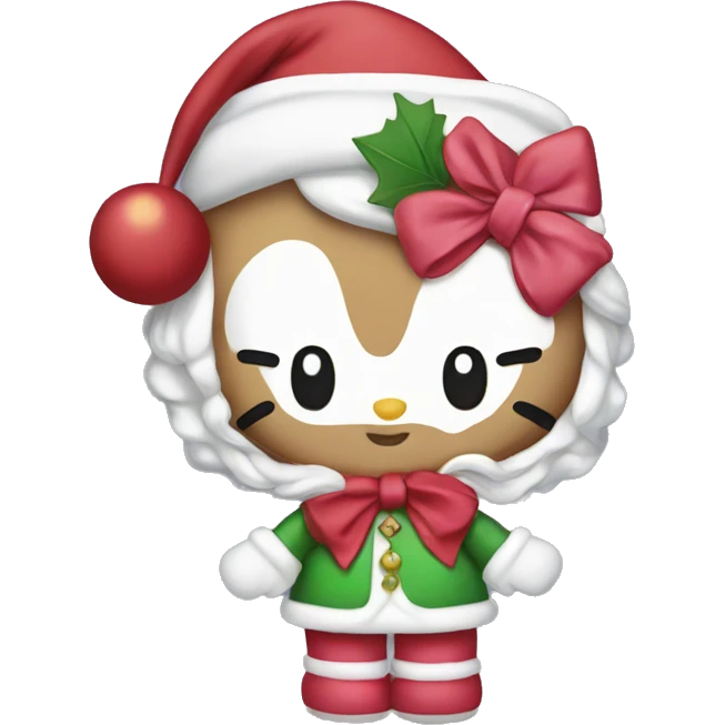 Christmas hello kitty emoji
