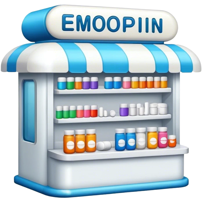 shop with pill on the top emoji