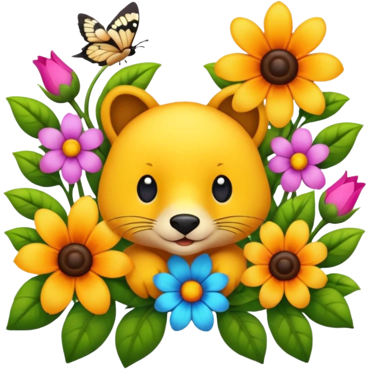 аnimals and flowers emoji